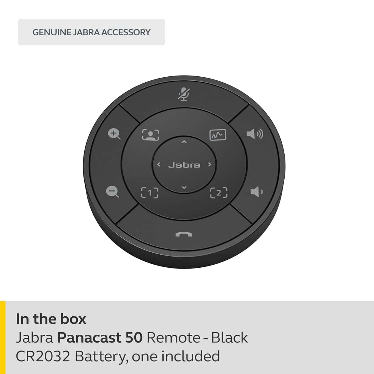 Jabra Jabra 8220-209 PanaCast 50 Remote Control - Simplistic Remote Control for PanaCast 50 Video Bar - All In One Remote Control for Easy-In-Room Operation with Volume Adjustment - Black 8220-209 - thumbnail 4