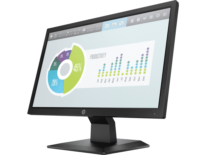 Hp HP P204v 19.5" Business Monitor, HD+ (1600 x 900) Anti-glare Display, TN with LED Backlight Panel, 5ms GtG Response Time, VESA MounT, HDMI 1.4 / VGA, Black | 5RD66AS#ABV - thumbnail 4