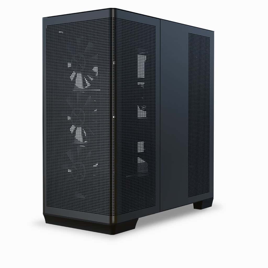 APNX APNX C1-R C1-R-BK-v3 ATX Mid Tower Computer Case, 4x Pre-Installed 120mm PWM Fans, Up To 360mm Radiators, 0.8mm Steel Thickness, Vertical GPU Holder Kit, Black | APCM-CR01343.11 - thumbnail 2