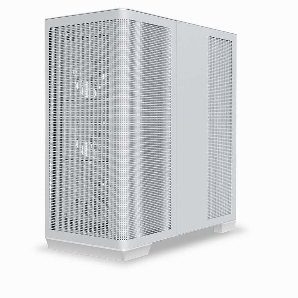 APNX APNX C1-R C1-R-BK-v3 ATX Mid Tower Computer Case, 4x Pre-Installed 120mm PWM Fans, Up To 360mm Radiators, 0.8mm Steel Thickness, Vertical GPU Holder Kit, White | APCM-CR01343.21 - thumbnail 2
