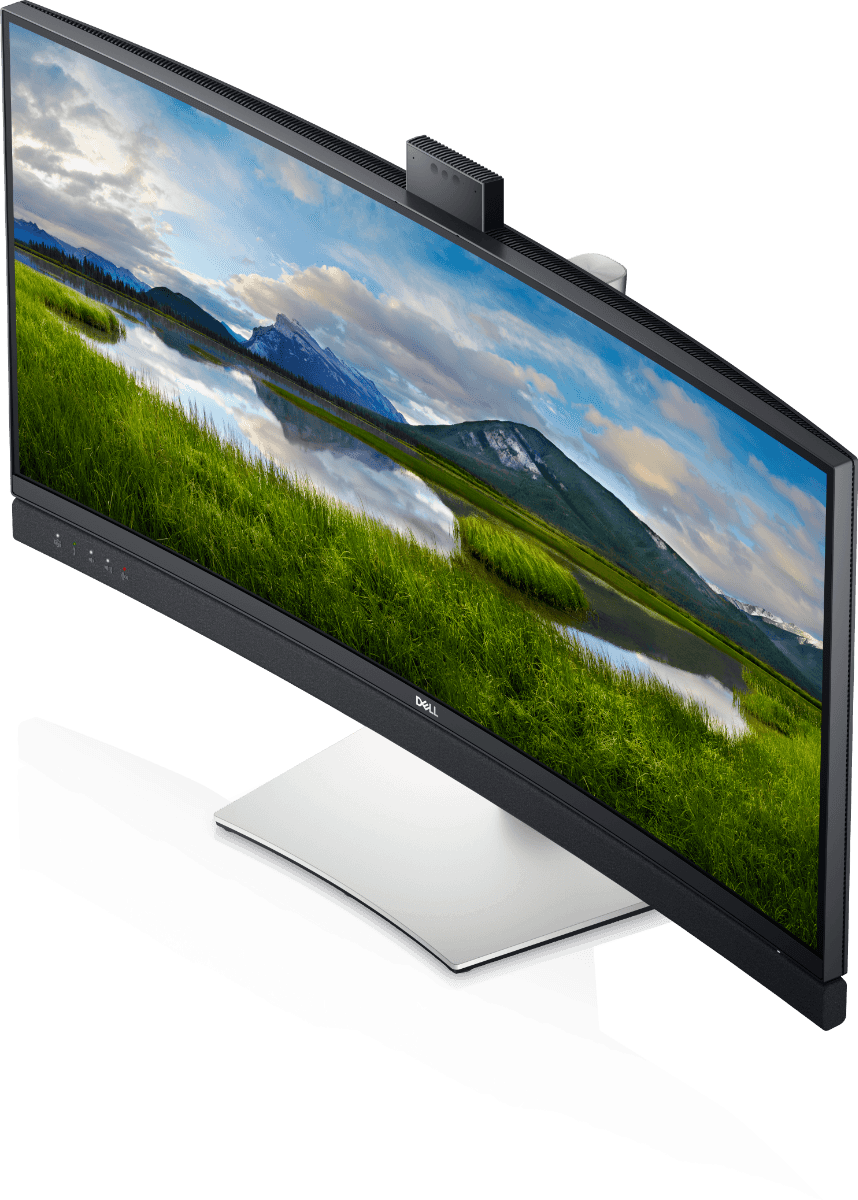 Dell Dell Video Conferencing 34'' WQHD IPS Curved Monitor, 3440x1440 Resolution, 60Hz Refresh Rate, 5 ms / 8ms Response Time, 21:9 Aspect Ratio, USB 3.2, LED, HDMI, Displayport, Silver | C3422WE - thumbnail 2