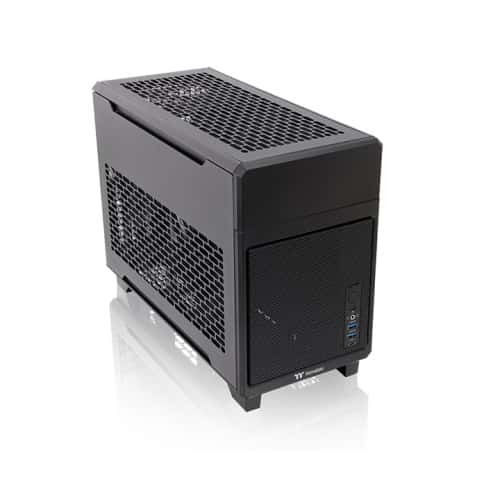Thermaltake Thermaltake TR100 Mini Tower Chassis (Mini ITX Case), Supports Mini ITX Motherboard, 280mm AIO Cooler, SFX PSU, USB 3.2 (Gen 2) Type-C, HD Audio, Black | CA-11A-00S1NN-00 - thumbnail 2