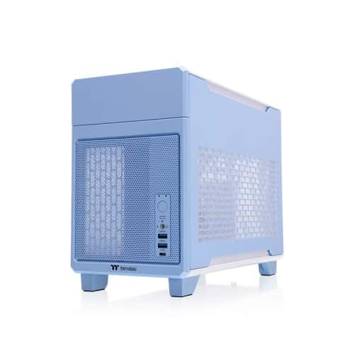 Thermaltake Thermaltake TR100 Hydrangea Blue Mini Tower Chassis (Mini ITX Case), Supports Mini ITX Motherboard, 280mm AIO Cooler, SFX PSU, USB 3.2 (Gen 2) Type-C, HD Audio | CA-11A-00SFNN-00 - thumbnail 1