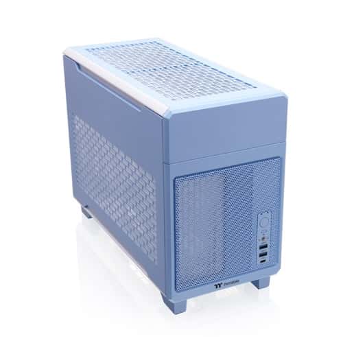 Thermaltake Thermaltake TR100 Hydrangea Blue Mini Tower Chassis (Mini ITX Case), Supports Mini ITX Motherboard, 280mm AIO Cooler, SFX PSU, USB 3.2 (Gen 2) Type-C, HD Audio | CA-11A-00SFNN-00 - thumbnail 4
