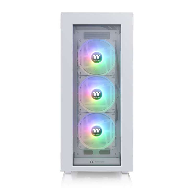 Thermaltake Thermaltake Divider 500 TG Snow ARGB Mid Tower Chassis, Front 3x 120 x 120 x 25 mm ARGB fan, Rear 1x 120 x 120 x 25 mm fan, 3mm Tempered Glass x 4, 7 x Drive Bays, | CA-1T4-00M6WN-01 - thumbnail 3