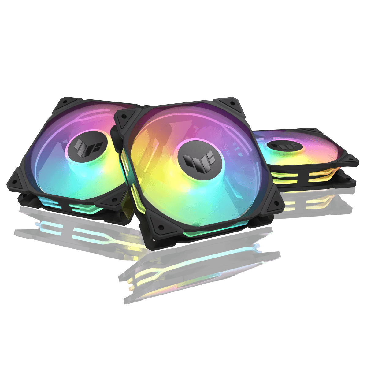 Asus ASUS TUF Gaming TR120 ARGB Reverse Edition 3-Pack Black, High-Airflow 120mm PWM Reverse Blade Case Fan Kit | 90DA00D0-B09020 - thumbnail 1
