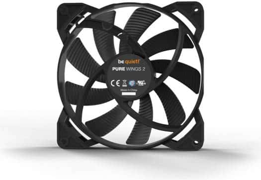 Be Quiet! Pure Wings 2 140mm PWM Case Fans, 9x Airflow-Optimized Fan Blades, 1000 RPM Fan Speed, Up to 104 CFM Airflow, Rifle Bearing Technology, Black | BL040 - thumbnail 2