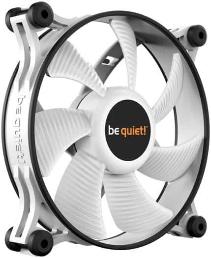 Be quiet! Be Quiet! Shadow Wings 2 120mm PWM Case Fan, 1100 RPM Fan Speed, 65 CFM Airflow, Airflow-Optimized Fan Blades, Rubberized Fan Frame, Rifle Bearing Technology, White | BL089 - thumbnail 3