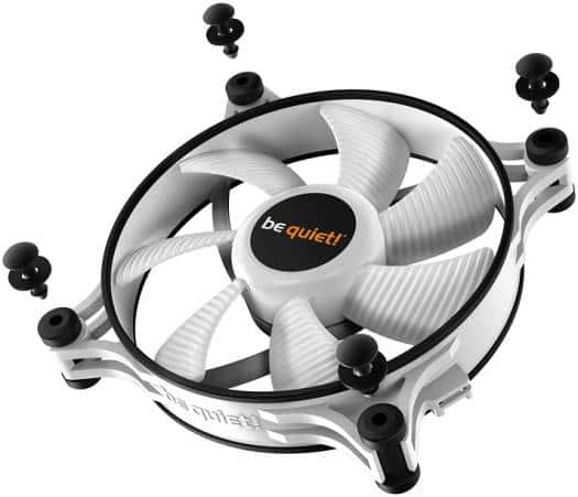 Be quiet! Be Quiet! Shadow Wings 2 120mm PWM Case Fan, 1100 RPM Fan Speed, 65 CFM Airflow, Airflow-Optimized Fan Blades, Rubberized Fan Frame, Rifle Bearing Technology, White | BL089 - thumbnail 6