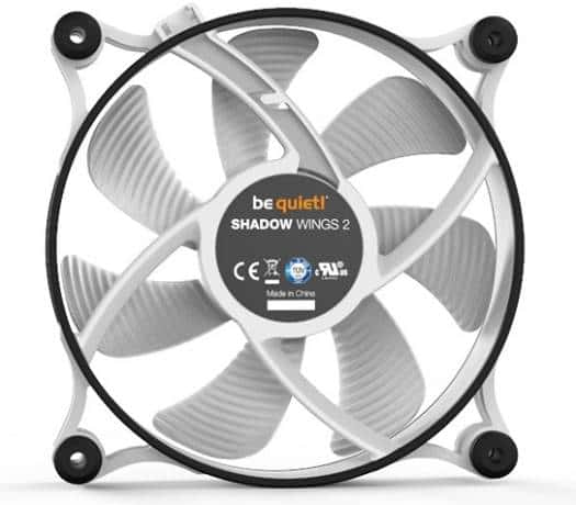 Be quiet! Be Quiet! Shadow Wings 2 120mm PWM Case Fan, 1100 RPM Fan Speed, 65 CFM Airflow, Airflow-Optimized Fan Blades, Rubberized Fan Frame, Rifle Bearing Technology, White | BL089 - thumbnail 8
