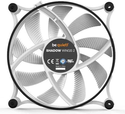 Be quiet! Be Quiet! Shadow Wings 2 140mm PWM Case Fan, 900 RPM Fan Speed, 85 CFM Airflow, Airflow-Optimized Fan Blades, Rubberized Fan Frame, Rifle Bearing Technology, White | BL091 - thumbnail 3
