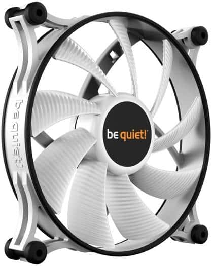 Be quiet! Be Quiet! Shadow Wings 2 140mm PWM Case Fan, 900 RPM Fan Speed, 85 CFM Airflow, Airflow-Optimized Fan Blades, Rubberized Fan Frame, Rifle Bearing Technology, White | BL091 - thumbnail 6