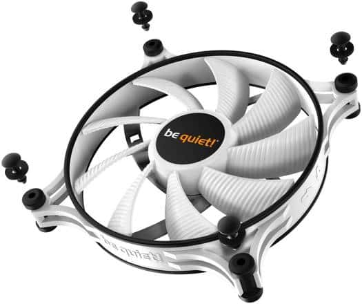 Be quiet! Be Quiet! Shadow Wings 2 140mm PWM Case Fan, 900 RPM Fan Speed, 85 CFM Airflow, Airflow-Optimized Fan Blades, Rubberized Fan Frame, Rifle Bearing Technology, White | BL091 - thumbnail 2