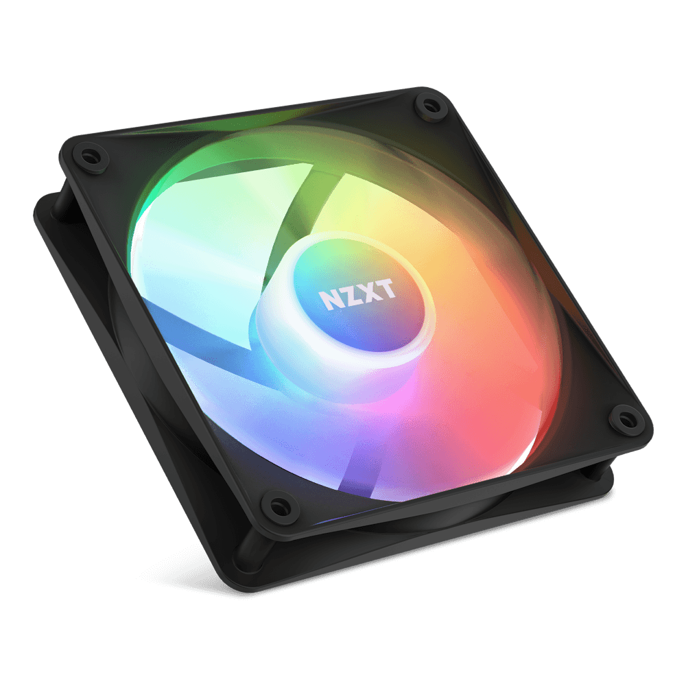 NZXT NZXT F120 RGB Core 120mm Hub-Mounted RGB Fan, Sublime RGB Lighting, Up to 1800 RPM Speed, 78.86 CFM, Fluid Dynamic Bearing, 8 LEDs, Superior Heat Dissipation, Single Pack, Black | RF-C12SF-B1 - thumbnail 2