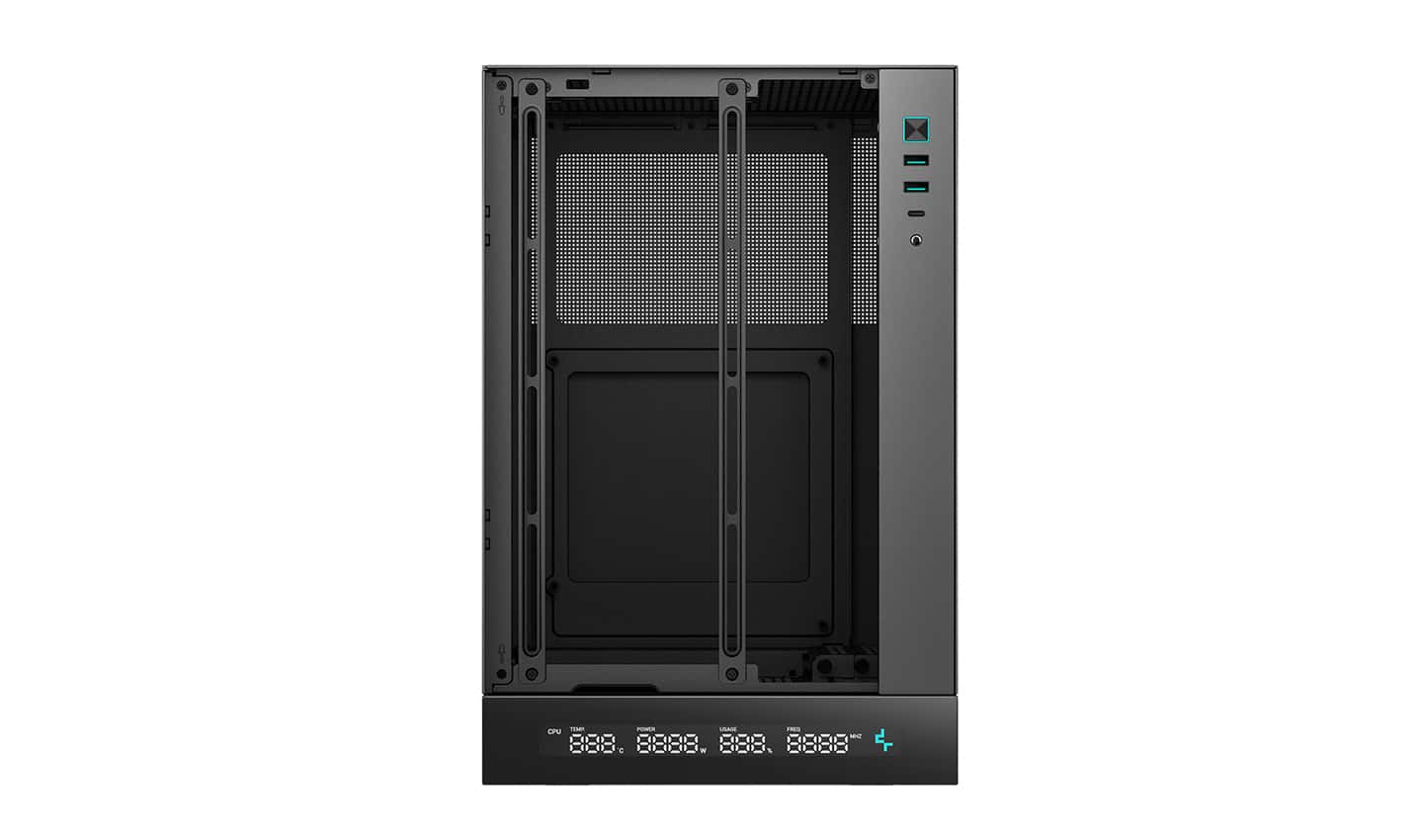 DEEPCOOL Deepcool CH170 DIGITAL Vertical M-ITX Case, With Screen, Full Mesh panel, Supports Upto Mini-ITX Motherboard, 305mm GPU, 240mm Cooler, ATX PSU, Black | R-CH170-BKNPI0D-G-1 - thumbnail 9