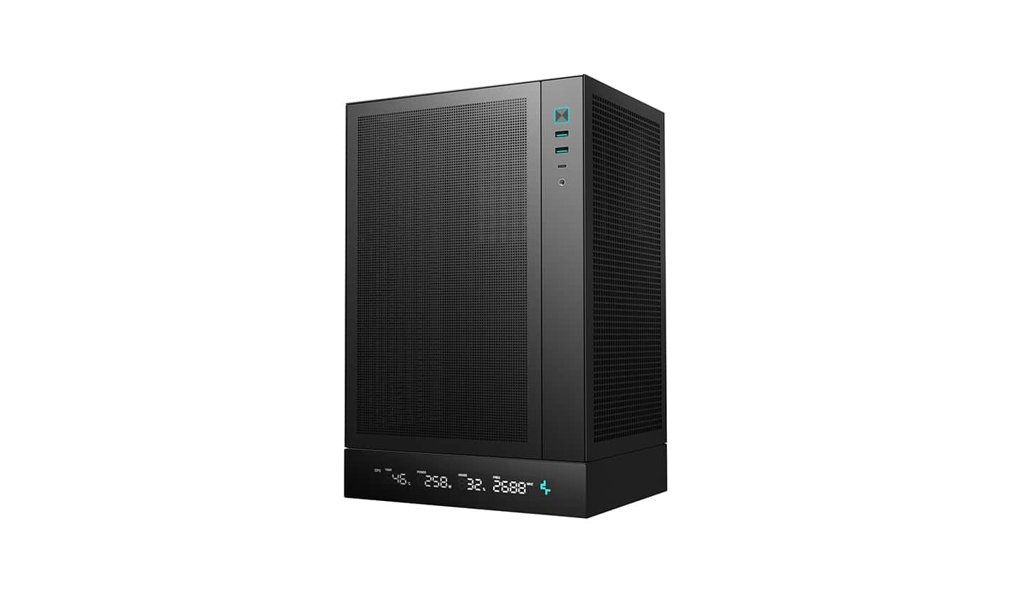 DEEPCOOL Deepcool CH170 DIGITAL Vertical M-ITX Case, With Screen, Full Mesh panel, Supports Upto Mini-ITX Motherboard, 305mm GPU, 240mm Cooler, ATX PSU, Black | R-CH170-BKNPI0D-G-1 - thumbnail 8