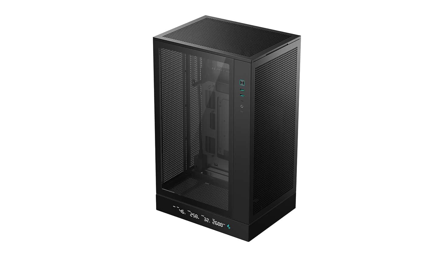 DEEPCOOL Deepcool CH270 DIGITAL Mini-tower Case, Tempered Glass, Motherboard Support Upto Micro-ATX (Rear Connector), 360mm Radiator Supports, Full Mesh Panel, ATX PS2 Support, Black | R-CH270-BKNDM0-G-1 - thumbnail 2