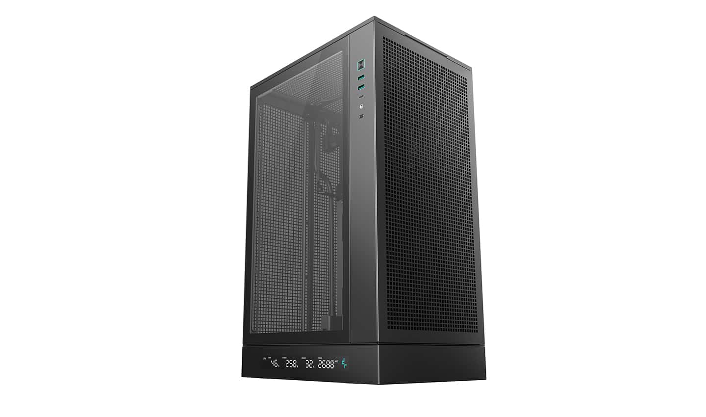 DEEPCOOL Deepcool CH270 DIGITAL Mini-tower Case, Tempered Glass, Motherboard Support Upto Micro-ATX (Rear Connector), 360mm Radiator Supports, Full Mesh Panel, ATX PS2 Support, Black | R-CH270-BKNDM0-G-1 - thumbnail 1