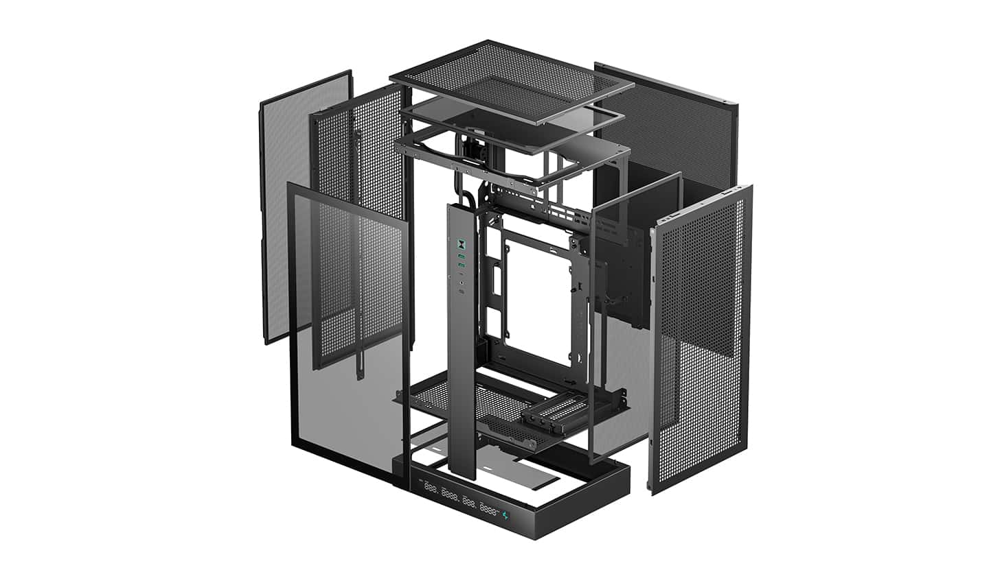 DEEPCOOL Deepcool CH270 DIGITAL Mini-tower Case, Tempered Glass, Motherboard Support Upto Micro-ATX (Rear Connector), 360mm Radiator Supports, Full Mesh Panel, ATX PS2 Support, Black | R-CH270-BKNDM0-G-1 - thumbnail 10