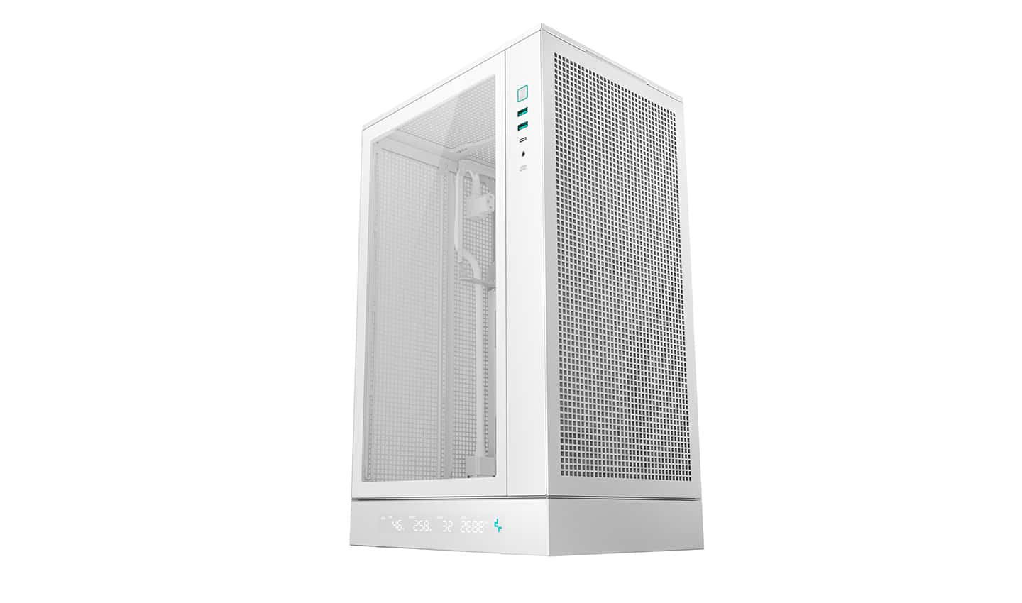 DEEPCOOL Deepcool CH270 DIGITAL Mini-tower Case, Tempered Glass, Motherboard Support Upto Micro-ATX (Rear Connector), 360mm Radiator Supports, Full Mesh Panel, ATX PS2 Support, White | R-CH270-WHNDM0-G-1 - thumbnail 9