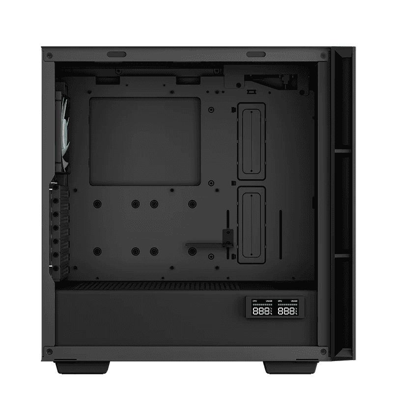 DEEPCOOL Deepcool CH560 Digital ATX Mid Tower Computer Case, ABS+SPCC+Tempered Glass Materials, Real-Time Dual-Status Digital Display, Hybrid Airflow Glass Side Panel, Black | CH560-BKAPE4D-G-1 - thumbnail 5