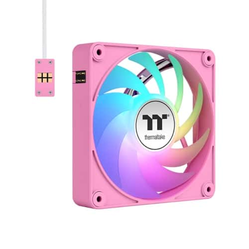 Thermaltake CT120 EX Reverse ARGB Sync PC Cooling Fan Pink (3-Fan Pack), PWM 500 ~ 2000 R.P.M, 65.82 CFM Air Flow, 1.87 mm-H2O Air Pressure, Hydraulic Bearing, MagForce 2.0  | CL-F225-PL12PK-A - thumbnail 3