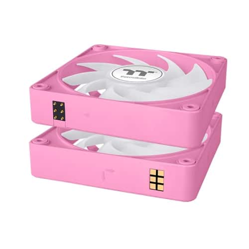 Thermaltake CT120 EX Reverse ARGB Sync PC Cooling Fan Pink (3-Fan Pack), PWM 500 ~ 2000 R.P.M, 65.82 CFM Air Flow, 1.87 mm-H2O Air Pressure, Hydraulic Bearing, MagForce 2.0  | CL-F225-PL12PK-A - thumbnail 1