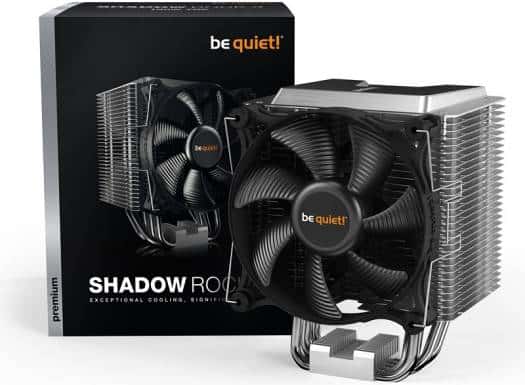 Be quiet! Be Quiet! Shadow Rock 3 CPU Cooler, Shadow Wings 2 120mm PWM High-Speed Fan, 1600 RPM Fan Speed, 65 CFM Airflow, 5x 6mm Nickle-Plated Copper Heat Pipes, HDT technology, Silver / Black | BK004 - thumbnail 2