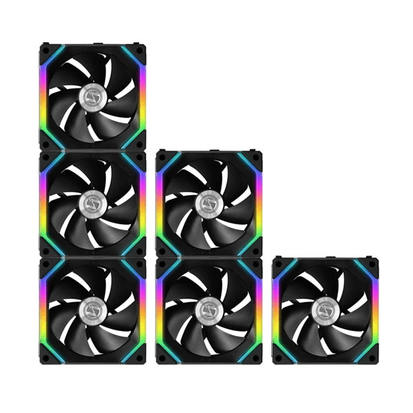 LIAN LI Lian Li UNI FAN SL 120mm Black Single ARGB Case Fan, 120 X 120 X 25 ( mm ), 800~1900RPM, 2.54mmH2O Max. Air Pressure, 58.54CFM Max. Air Flow, Fluid Dynamic Bearing(FDB) | UF-SL120-1B BLACK - thumbnail 3