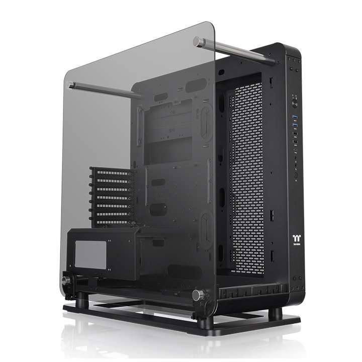 Thermaltake Core P6 Tempered Glass Mid Tower Chassis, Transformable CEB Mid Tower Case, 4mm Tempered Glass x 3, Up to ATX Motherboards, 7 Rotatable Expansion Slots, 8 x 2.5??? Drive Bays (4x3.5???), (H X W X D) 565 x 255 x 530mm | CA-1V2-00M1WN-00 - thumbnail 3