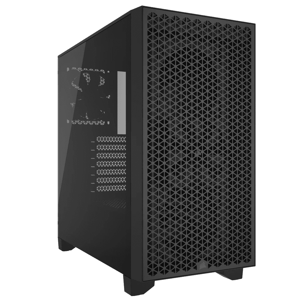 Corsair Corsair 3000D AIRFLOW Mid-Tower PC Case,  Tempered Glass, 2x Pre Fitted SP120 fans, 4x Drive Bays, 7x Expansion Slots, Airflow Optimized Front Panel, Black | CC-9011251-WW - thumbnail 6