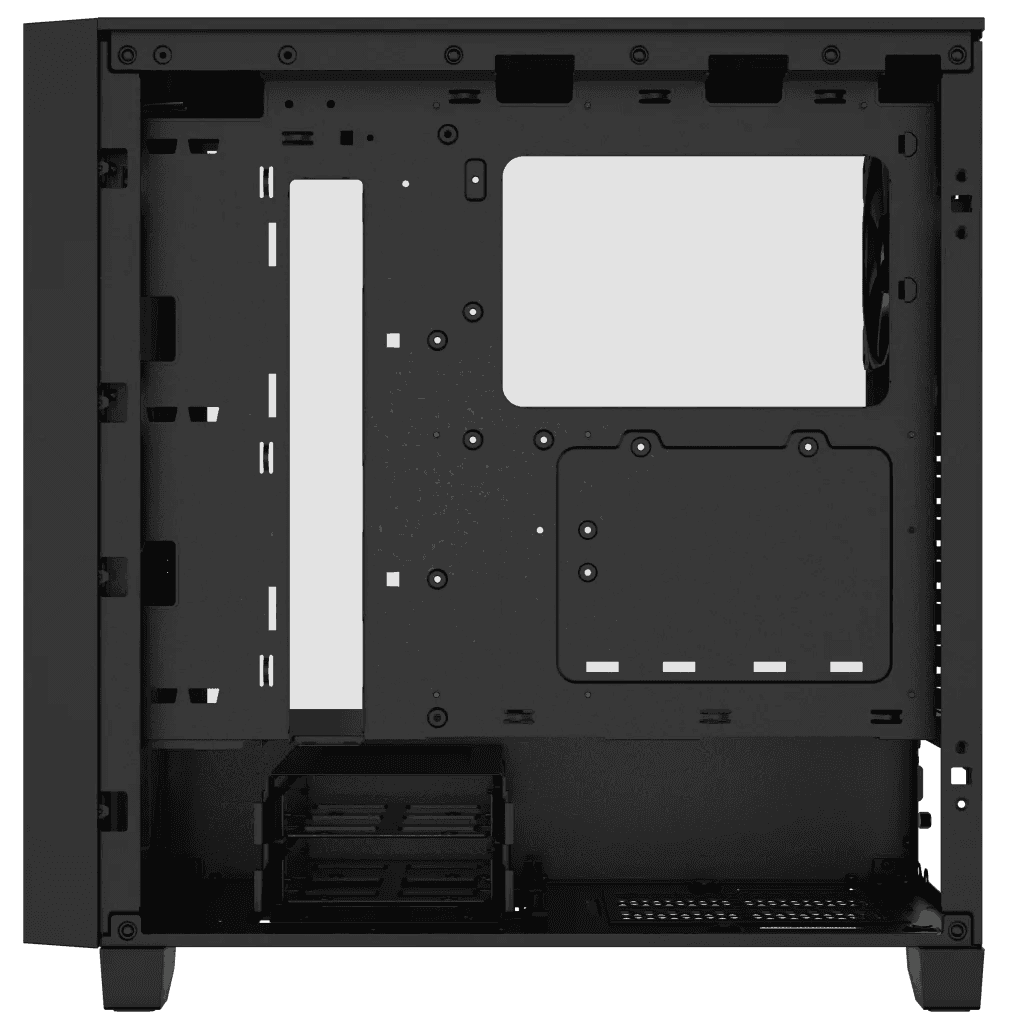 Corsair Corsair 3000D AIRFLOW Mid-Tower PC Case,  Tempered Glass, 2x Pre Fitted SP120 fans, 4x Drive Bays, 7x Expansion Slots, Airflow Optimized Front Panel, Black | CC-9011251-WW - thumbnail 8