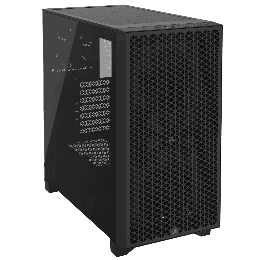 Corsair Corsair 3000D AIRFLOW Mid-Tower PC Case,  Tempered Glass, 2x Pre Fitted SP120 fans, 4x Drive Bays, 7x Expansion Slots, Airflow Optimized Front Panel, Black | CC-9011251-WW - thumbnail 7
