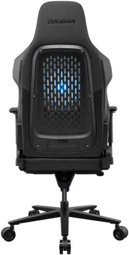 COUGAR NxSys Aero Gaming Chair with Integrated RGB Fan & Premium PVC Leather, Adjustable 3D Armrests, Elastomeric Mesh, Durable Steel Frame, 3" Wheels, 160kg Max Weight, Black 3MARP0RB.0001,4710483776472 - thumbnail 2
