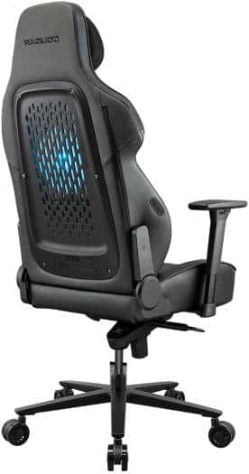 COUGAR NxSys Aero Gaming Chair with Integrated RGB Fan & Premium PVC Leather, Adjustable 3D Armrests, Elastomeric Mesh, Durable Steel Frame, 3" Wheels, 160kg Max Weight, Black 3MARP0RB.0001,4710483776472 - thumbnail 4