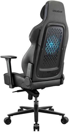 Cooler Master COUGAR NxSys Aero Gaming Chair with Integrated RGB Fan & Premium PVC Leather, Adjustable 3D Armrests, Elastomeric Mesh, Durable Steel Frame, 3" Wheels, 160kg Max Weight, Black-Orange | 3MARP0RB.0001 - thumbnail 8