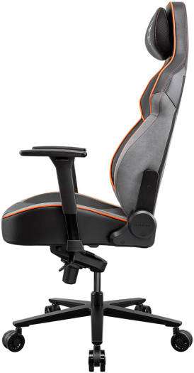 Cooler Master COUGAR NxSys Aero Gaming Chair with Integrated RGB Fan & Premium PVC Leather, Adjustable 3D Armrests, Elastomeric Mesh, Durable Steel Frame, 3" Wheels, 160kg Max Weight, Black-Orange | 3MARP0RB.0001 - thumbnail 5