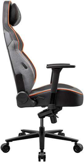 Cooler Master COUGAR NxSys Aero Gaming Chair with Integrated RGB Fan & Premium PVC Leather, Adjustable 3D Armrests, Elastomeric Mesh, Durable Steel Frame, 3" Wheels, 160kg Max Weight, Black-Orange | 3MARP0RB.0001 - thumbnail 4