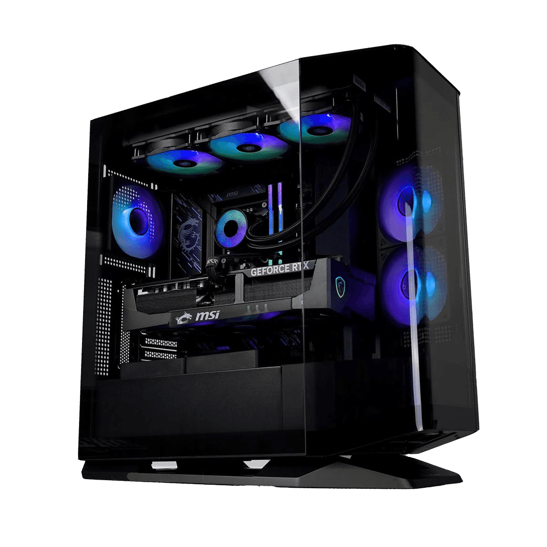 MSI Intel Ultra 9 + RTX 5070 Ti Creator & Gaming PC, Intel Core Ultra 9 285K, RTX 5070 Ti 16GB DDR7, 48GB (2x24GB) DDR5, 1TB NVMe SSD, Liquid Cooler, AIO Liquid Cooler, 850W, WiFi 7, Powered By MSI - thumbnail 1