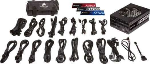 Corsair Corsair AX1600i Digital ATX Power Supply, 1600 Watt Fully-Modular PSU (UK),  Fluid Dynamic Bearing,  100,000 hours, 80 PLUS Efficiency Titanium | CP-9020087-UK - thumbnail 11