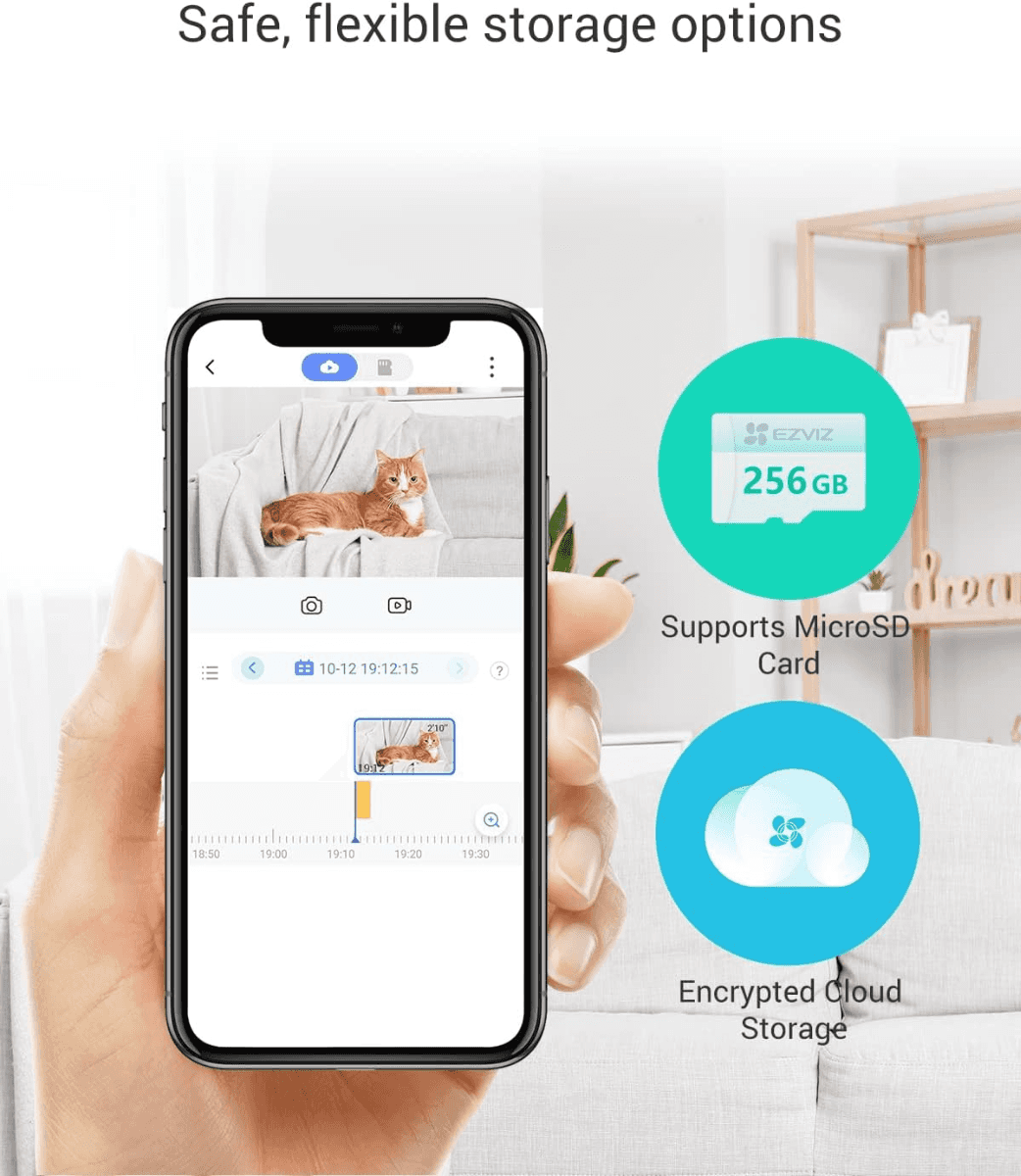 EZVIZ  EZVIZ BC2 Security Camera with Battery, 1080p WiFi camera CCTV with PIR Motion, smart Human Detection, Two Way Audio Talk, Easy Install with Magnetic Base, supported Cloud & SD card Storage - thumbnail 7