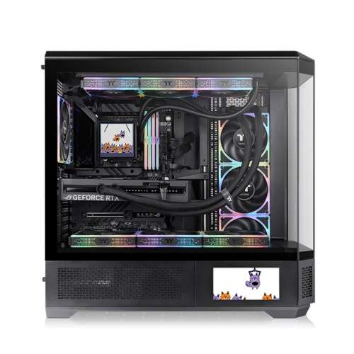 Thermaltake Thermaltake View 600 TG Black Full Tower E-ATX case, up to ten 120/140mm fans & 360mm/420mm radiators, built-in GPU bracket, Compatible Hidden-connector Motherboards | CA-11H-00F1WN-00 - thumbnail 2