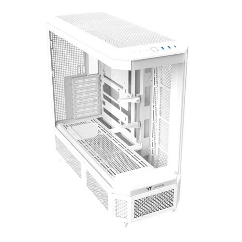 Thermaltake Thermaltake View 600 TG Black Full Tower E-ATX case, up to ten 120/140mm fans & 360mm/420mm radiators, built-in GPU bracket, Compatible Hidden-connector Motherboards | CA-11H-00F1WN-00 - Color: SNOW