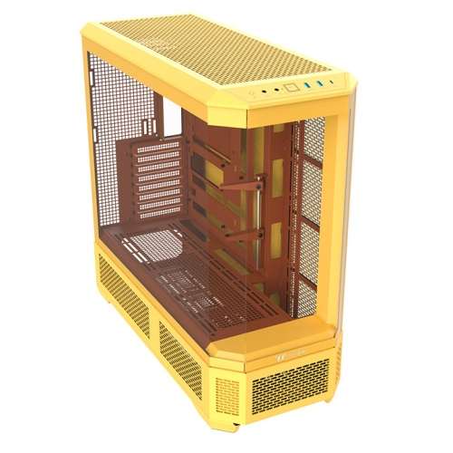 Thermaltake Thermaltake View 600 TG Black Full Tower E-ATX case, up to ten 120/140mm fans & 360mm/420mm radiators, built-in GPU bracket, Compatible Hidden-connector Motherboards | CA-11H-00F1WN-00 - Color: Butter Caramel