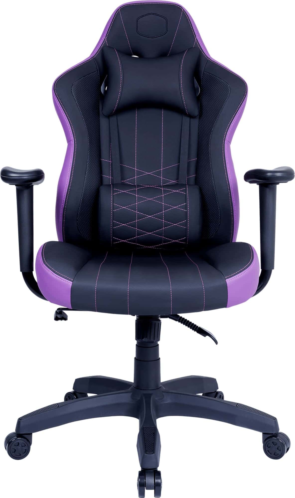 Cooler Master Cooler Master Caliber E1 Gaming Chair,  Head & Lumbar Pillows, Comfortable & Breathable PU Leather, Splash / Dust Out, Purple | CMI-GCE1-PR - thumbnail 1