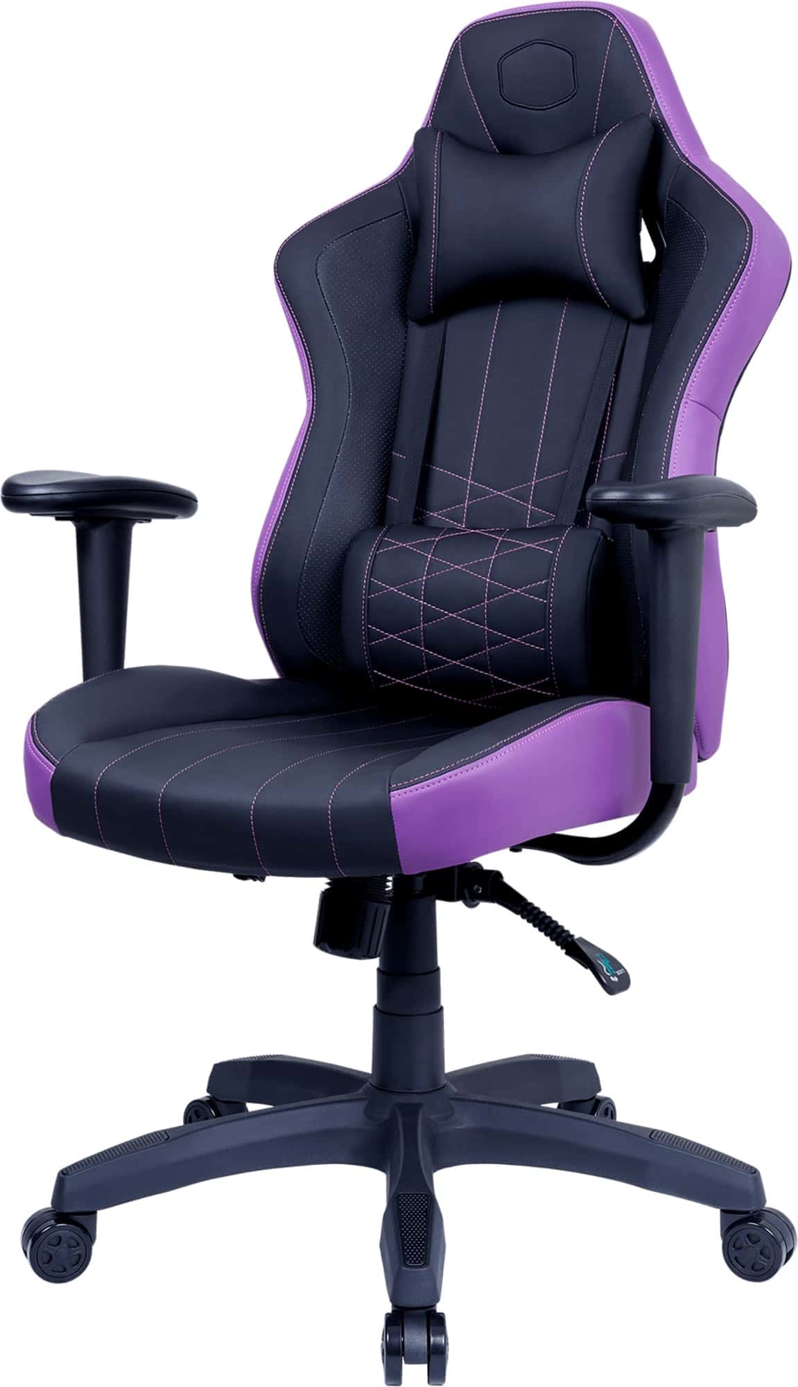 Cooler Master Caliber E1 Gaming Chair,  Head & Lumbar Pillows, Comfortable & Breathable PU Leather, Splash / Dust Out, Purple | CMI-GCE1-PR thumbnail 3