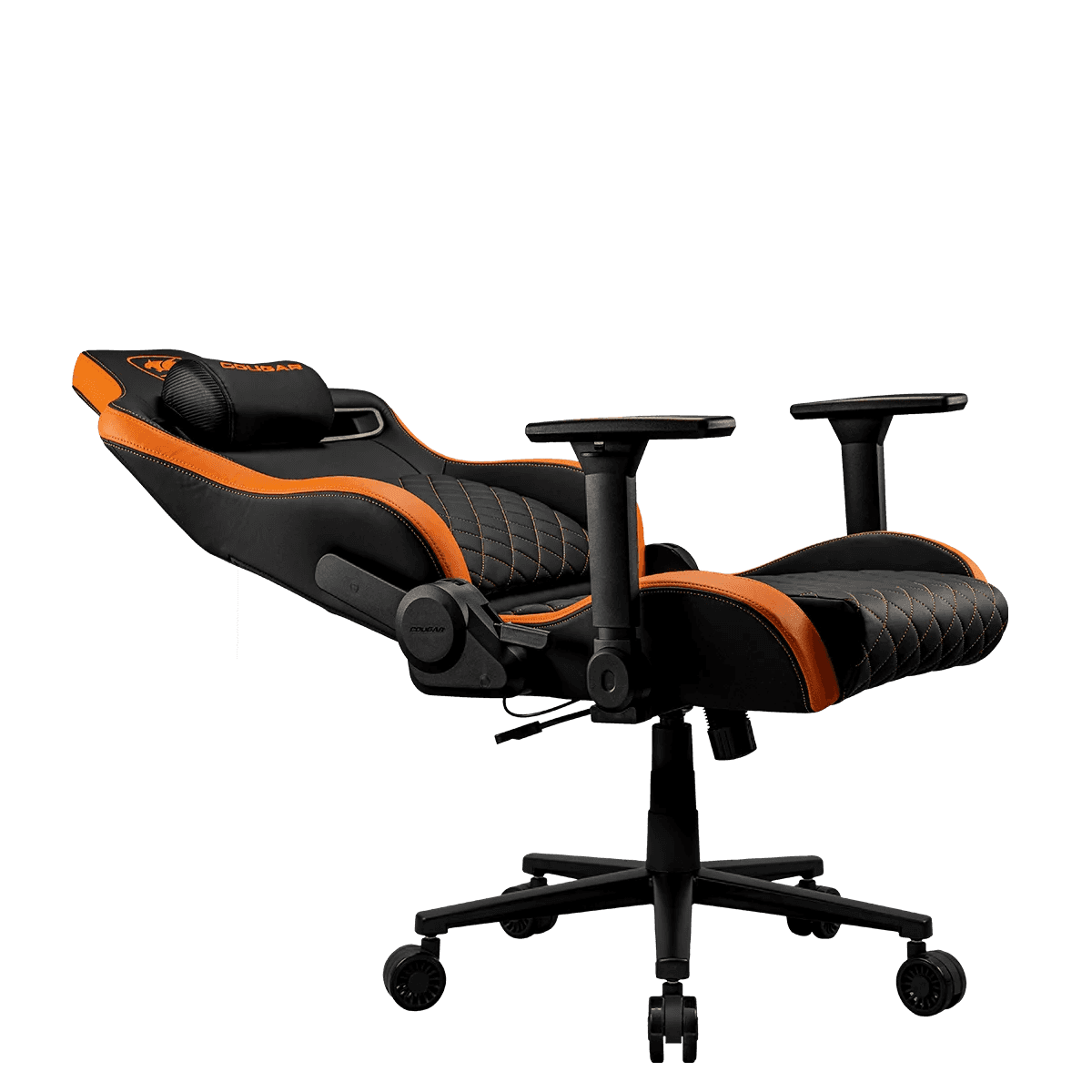 Cougar Defensor Gaming Chair, Hyper-Dura Surface, PushBack Advanced Lumbar Support, 4D Folding Armrests, 155° Reclining, Piston Lift Height Adjustment, Class 4 Gas Lift, Black | 3MDFLORB.0001 thumbnail 6
