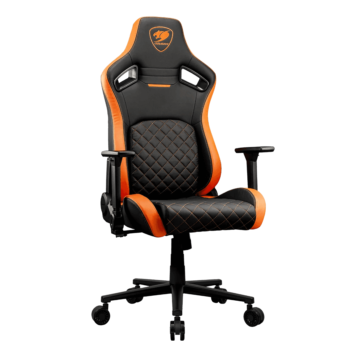 Cougar Defensor Gaming Chair, Hyper-Dura Surface, PushBack Advanced Lumbar Support, 4D Folding Armrests, 155° Reclining, Piston Lift Height Adjustment, Class 4 Gas Lift, Black | 3MDFLORB.0001 thumbnail 2