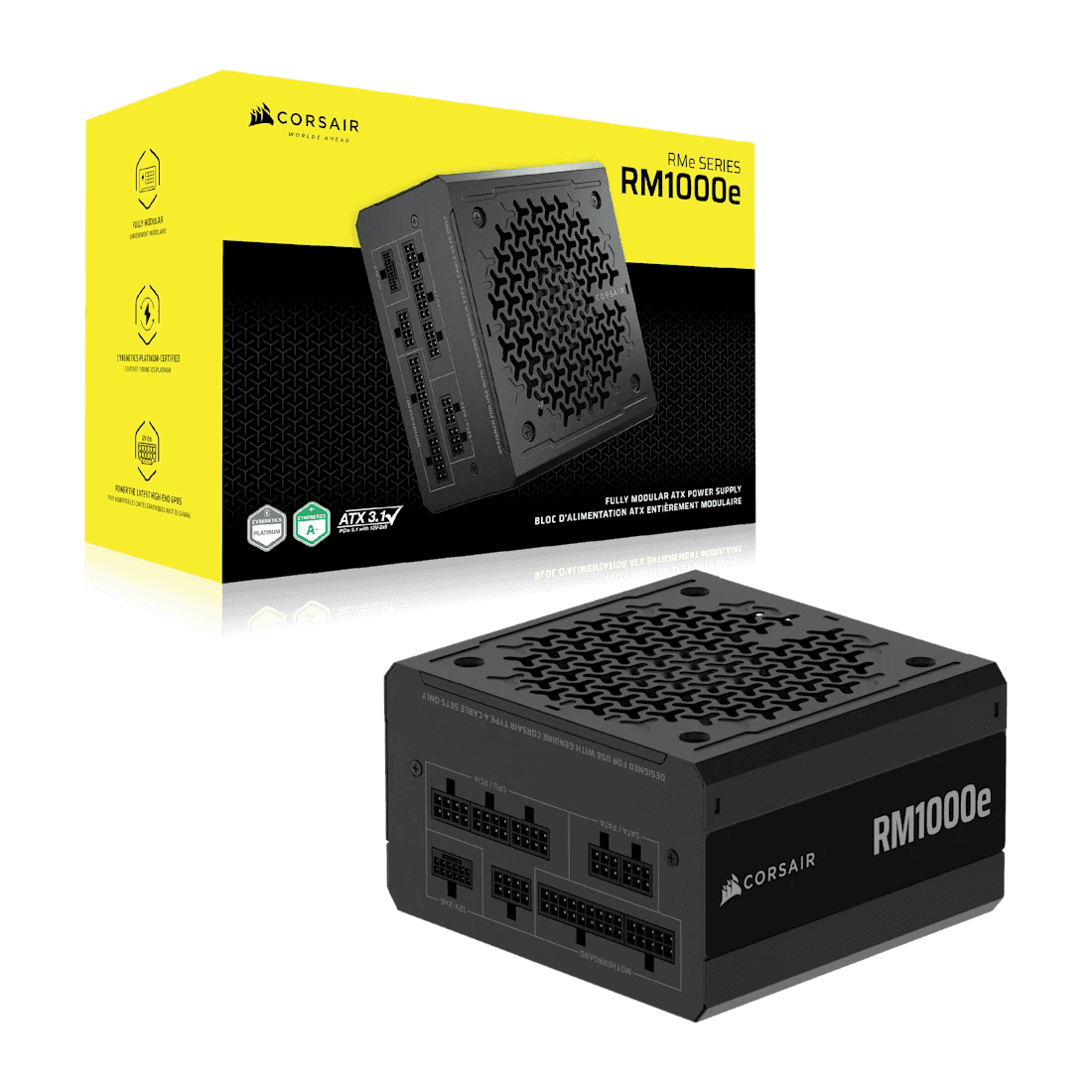 Corsair Corsair RM1000e Fully Modular Low-Noise ATX Power Supply | CP-9020297-UK - thumbnail 1
