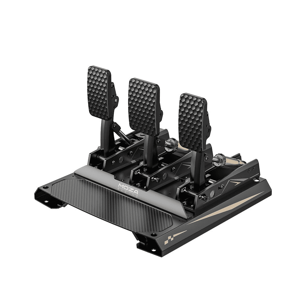 MOZA MOZA MRS066 CRP2 Load Cell Pedals Throttle & Brake Set, 200kg Load Cell, Aerospace Aluminum & Carbon Fiber, 15-Bit Precision - thumbnail 4